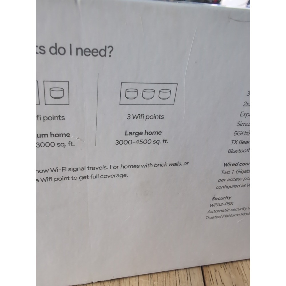 Google WiFi System Whole Home Mesh Router -‎ 3 Pack (Open Box) - Picture 16 of 16
